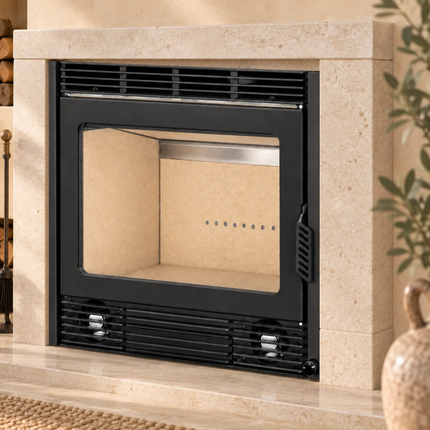 T.M.L. di Lavia Linea Legno Air inserto a legna ventilato