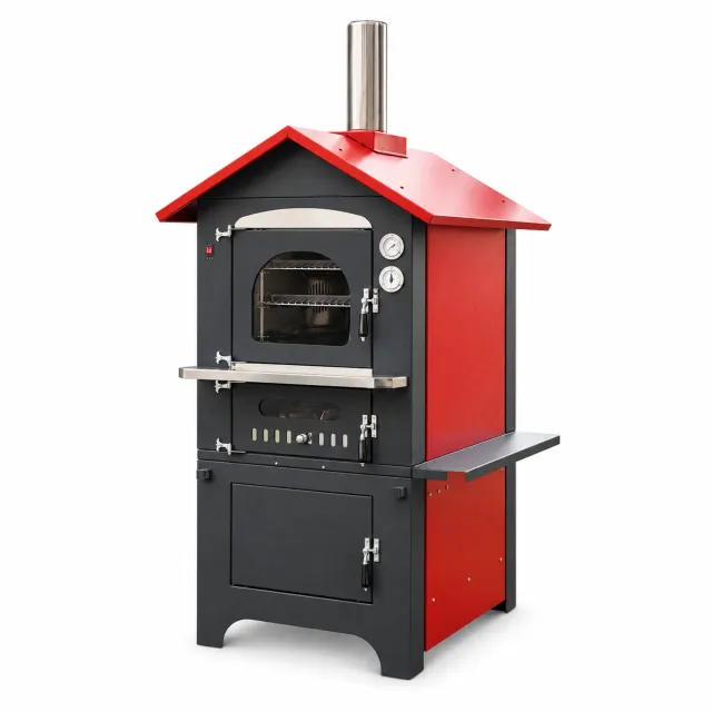 T.M.L. di Lavia Linea Legno forno a legna con barbecue da giardino